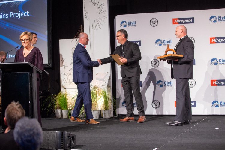Ben Lawlor Accepting Award CCNZ 2022