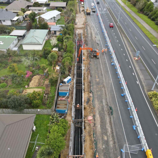 Constained works along Wairere  Drive